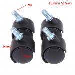 4 vnt. 30 mm kėdės rato baldai, pasukami ratukai, stabdžių ratai, pakeisti Screw
