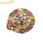 SACE GEMS 925 Sterlingo sidabro turmalino brangakmenių žiedai moterims sužadėtuvių kokteilių vakarėliui, puikūs papuo&scaron;alai įvairiaspalvis
