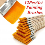 Nauji 12 vnt. mediniai aliejiniai dažymo &scaron;epečiai Artist Acrylic Panit Art Supply Set Limner Tools