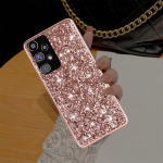 Prabangus Bling Glitter telefono dėklas, skirtas Samsung Galaxy S23 S22 S21 FE Ultra Plus A14 A23 A33 A53 A73 A22 A32 A53 A72 A12 A51 M23 M32 4G 5G mink&scaron;tas TPU dangtelis Samsung Galaxy A52 rožinė raudona spalva