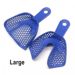 Dantų plastiko-plieno padėklas Dantų padėklai Dantų atspaudų padėklai Burnos higiena Dantų protezų modelių medžiagos 3 pairs Large