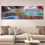 Didelis &bdquo;pasidaryk pats&ldquo; 5D deimantinis paveikslas krioklio peizažas Deimantinis siuvinėjimas Visi&scaron;kai gręžtas deimantinis mozaika Kalnų kri&scaron;tolas deimantinis menas A208 Full Round 20x60CM