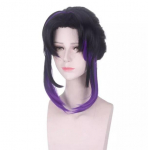 Anime 35 cm Moteri&scaron;ki Cosplay Perukai Demon Slayer Kimetsu no Yaiba Kochou Shinobu Cosplay Cosplay kostiumas kar&scaron;čiui atsparūs sintetiniai plaukai 32-35cm violetinė