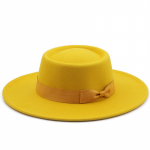 Nauja 8,5 cm plataus kra&scaron;to Fedora Hat Jazz Hat Moteri&scaron;ka Klasikinė Veltinio Skrybėlė Panama Solid British Fascinator Moteri&scaron;ka veltinio kepurė 56-58CM adjustable