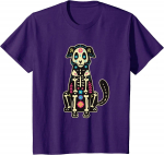 &Scaron;unų cukraus kaukolė Dia De Los Muertos Perro Mirusiųjų dienos mar&scaron;kinėliai Kasdieniai &bdquo;Four Seasons&ldquo; kasdieniai grafiniai mar&scaron;kinėliai Unisex drabužiai 4XL