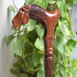 Horse Wooden Hand carved Cane Handcrafted Wooden Cane for Gentleman or Lady