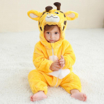 Kūdikių &scaron;liaužtinukai Kigurumi Animal Leopard, Hasky, Giraffe cosplay Su gobtuvu &Scaron;iltos pižamos mažiems berniukams Mergaitėms Drabužiai Naujagimiams Miego drabužiai pižamos drabužiai 90