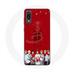 Coque pour Samsung Galaxy A02 BTS Bangtan Gar&ccedil;ons Fond Rouge Cadeau de No&euml;l 2023