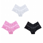 3 vnt./kompl. Seksualūs tinkliniai &scaron;ortukai su nėriniais moterims, žemu liemeniu, i&scaron;kirpti, apatinis trikotažas, moteri&scaron;ki intymūs drabužiai, apatinis trikotažas, mergaitėms S