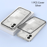 Atsparus smūgiams telefono dėklas už nieką Telefonas 2 Aliuminio lydinio metalinis rėmas + akrilo galinis dangtelis, skirtas niekam Phone2 Phone 2 Nothing Phone 2