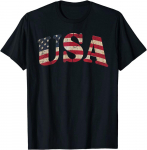 Usa Us Flag Patriotic Liepos 4-osios Amerikos nepriklausomybės unisex mar&scaron;kinėliai S