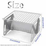 Ne&scaron;iojamos sulankstomos kepsninės kaitinimo krosnys Daugiafunkcinės stovyklavietės grilio stovas tinklelis malkinė viryklė Nerūdijančio plieno grilis 27*16*13