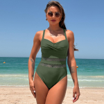 Moteri&scaron;kas bikinis Seksualus maudymosi kostiumėlis auk&scaron;tu juosmeniu Paplūdimio maudymosi kostiumėlis Moteri&scaron;kas vasaros maudymosi kostiumėlis S mėlyna