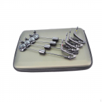 4 vienetai karpių žvejybos svingerių priedai pakabukai su dėžute kibimo indikatoriaus įranga Black