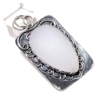 Selenite Gemstone Handmade 925 Sterling Silver Gift Jewelry Pendant 2.52 f6v31