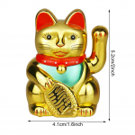 Kini&scaron;ka Lucky Cat saulės energija viliojanti sėkmę Cat Automatinis mojuojantis katinas Mielas Lucky Cat amatai Namų parduotuvė Vie&scaron;bučių parduotuvės dekoravimas auksas