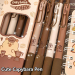 4vnt mielas animacinis filmas Capybara spaudžiamas neutralus ra&scaron;iklis mokykliniai reikmenys estetinės ra&scaron;tinės reikmenys Kawaii gelio ra&scaron;ikliai greitai džiūstantys 0,5 mm ra&scaron;ikliai ONESIZE