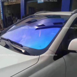75cm x 3M VLT67% priekinio stiklo saulės plėvelė, mėlyna su žaliu chameleonu, automobilio priekinio lango atspalvio priekinio stiklo gaubtų apsauginės folijos CHINA