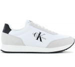 Calvin Klein Retro Runner Low Laceup - Herren Sneakers Schuhe Wei&szlig; YM0YM00746-YAF ORIGINAL
