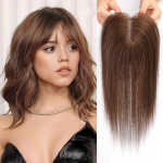 HAIRCUBE Blonde Ombre kirpčiukai žmonių plaukams su kirpčiukais 3Clip plauku pie&scaron;iniai Fringe moterims plaukų slinkimui 14 colių &scaron;veicari&scaron;ki nėriniai nematomi plaukų dažai