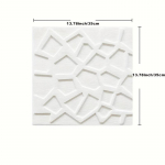 35*35cm Lipnios plok&scaron;tės Svetainė miegamojo televizorius Fonas Sienų lipdukai Tapetai Tinklelis Mink&scaron;tas krep&scaron;ys Kūrybi&scaron;kas namų dekoravimas 5pcs 35x35cm balta