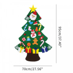 95 cm veltinis Kalėdų eglutė DIY pakabinami ant durų ar sienos papuo&scaron;imai vaikams, Kalėdų dovana, Kalėdų eglutė parduotuvių vitrinoms, 2024 dekoracija