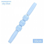 Masažinis volelis blauzdos raumenims - Gilus masažas fascijoms, Lieknina kojas, Jogos įranga Three-wheeled sky blue dangaus mėlyna spalva