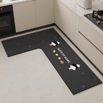 L formos sugeriantis virtuvės kilimėlis &ndash; mink&scaron;tas, atsparus ne&scaron;varumams, lengvai prižiūrimas, diatomito purvo grindų kilimėlis 100x150cm