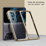 6D Dengimo Telefono Dėklas Samsung Z Flip 1 2 3 4 5 6 Z Fold 2 3 4 5 6 Motorola Razr 40 50 Oppo Find N N2 N3 N5 N2 Flip Sustorėjusio Kra&scaron;to Skaidrumas Samsung Z Flip3 auksas