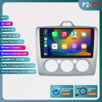 Ossuret Android13 Automobilio radijas Ford Focus 2 3 Mk2 Mk3 2004-2011 Multimedia Vaizdo grotuvas Navigacija I&scaron;manusis ekranas GPS 2Din Carplay 4G Automobilinis stereosistemos P2CP S 4Core 2G 32G AI