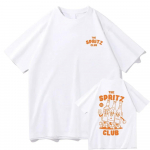 Aperol Spritz Club T Shirt Espresso Women Harajuku Vintage Graphic Tshirt Unisex High Quality Tops Retro Cotton Tee Shirts S