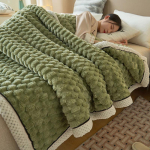 Dvisluoksnis storas aksominis pledas - Lovai, Sofai ir Užtiesalas 180x200cm Double Blanket (2.8 lbs)