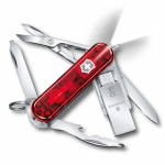 VICTORINOX Midnight Manager@work Daugiafunkcis įrankis su LED &scaron;viesa, USB 3.1 ir USB 3.0, 4.6336.TG32 raudona