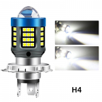1 vnt. H4 BA20D H6 LED motociklo priekinis žibintas CSP dviejų spalvų baltas geltonas Hi Lo &scaron;viesos srautas su lę&scaron;iu rūko žibintas motociklui, motoroleriui, dienos &scaron;viesa H4 balta