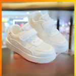 2025 m. vasaros vaiki&scaron;ki kvėpuojantys balti tinkliniai sportiniai bateliai: Berniukams skirtas tu&scaron;čiaviduris dizainas ir mergaičių stilius 21