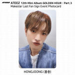 ATEEZ 12-asis mini albumas Golden Hour Part3 MakeStar Paskutinis gerbėjų autografų sesijos renginys Fotokortelė Hongjoong