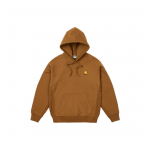 Palace X Carhartt WIP FW23 Bendradarbiavimo Chase Serijos Klasikinis Vienspalvis Siuvinėtas Logotipas Džemperis su Rai&scaron;teliais Unisex Chaki I033560-KHAKI XL