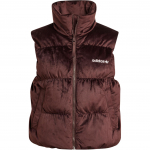 Adidas Originals Regen FW24 Aksominė pūkinė liemenė Moteri&scaron;kos liemenės Tamsiai pilka ruda IW8388 XL