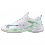 Mizuno Wave Claw Neo 3 Wide Balti &Scaron;viesiai Žali Unisex Sportbačiai 71GA247315 36.5