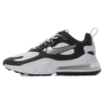 Nike Air Max 270 React Spliced Sportiniai kvėpuojantys žemi bėgimo bateliai Moteri&scaron;ki kedai Juodi Balti CQ4805-101 38.5