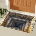 3D Vizualus Diatominės Žemės Durų Kilimėlis - Atsparus Dėvėjimuisi, Atsparus Purvui, Lauko Grindų Kilimėlis 60*90cm