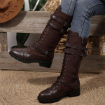 Moteri&scaron;ki ankle boots Ruduo Žiema Auk&scaron;takulniai batai moterims Sagtis Užtrauktukas Plok&scaron;ti Ilgi Didelio Dydžio Patogūs Batai Moterims Botas De Mujer 42 ruda