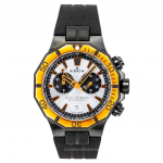 Edox Delfin Originalus Chronografas Guminis Dirželis Sidabrinis Ciferblatas Kvarcinis Nardytojo 10112-37GNOCA-ANO 200M Vyri&scaron;kas Laikrodis sidabras