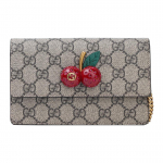 Gucci 3D vy&scaron;niomis dekoruotas logotipas Grandinėlės rankinė Moteri&scaron;ka peties rankinė Ebono raudonumo 481291-K9GXT-8694 Basic Set (Bag+Dust Bag)