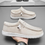 Vyri&scaron;ki vasariniai laisvalaikio sportiniai mokasinai Kvėpuojantys slip-on vulkanizuoti plok&scaron;čiapadžiai drobės batai Vyri&scaron;ki slip-on plok&scaron;čiapadžiai Vyri&scaron;ki vairavimo didelio dydžio vaik&scaron;čiojimo batai 39