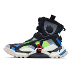 Li Ning 2.0 Hi Dw Comfortable High top Vintage Basketball Shoes Unisex Black Blue AGBQ108-1 40