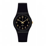 Swatch GOLDEN TAC GENT SO28B113 Laikrodis ant rie&scaron;o juoda