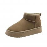 Universalūs pliu&scaron;iniai sniego batai žiemai vyri&scaron;ki plok&scaron;čiapadžiai trumpi medvilniniai batai moteri&scaron;ki storapadžiai &scaron;ilti sniego batai 35 žalia