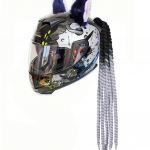 Motociklo &scaron;almo pynė kasytės uodegėlė su siurbtuku Motociklo kasytės Moterys Vyrai Casco Moto Uodegėlė Motociklo priedai