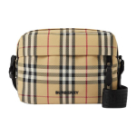 Burberry Vintage Check nailoninė kameros rankinė, prabangi juodo odos apdaila, reguliuojama dirželis, per petį ne&scaron;iojama rankinė vyrams, kasdieniam naudojimui ir kelionėms 80697601 Gift Set(Basic Set+Box+Shopping Bag)